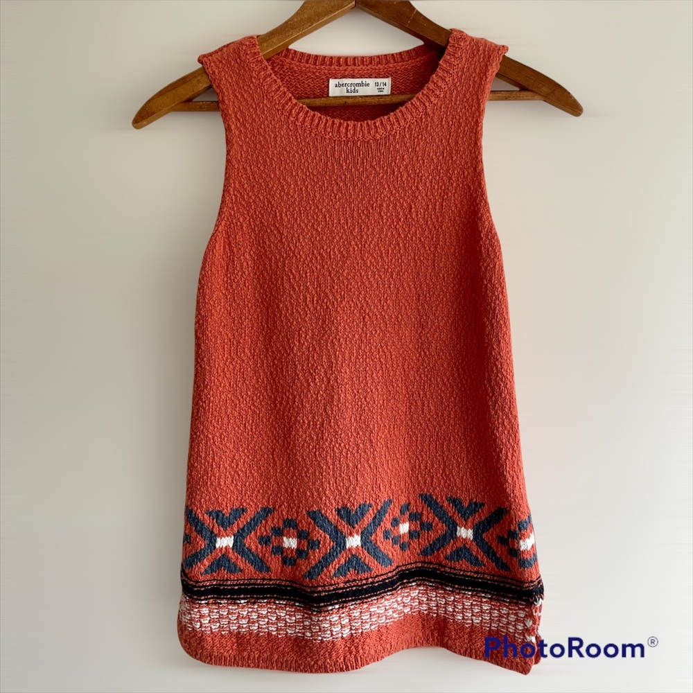 A&F Kids Orange Sleeveless Sweater Size 13/14